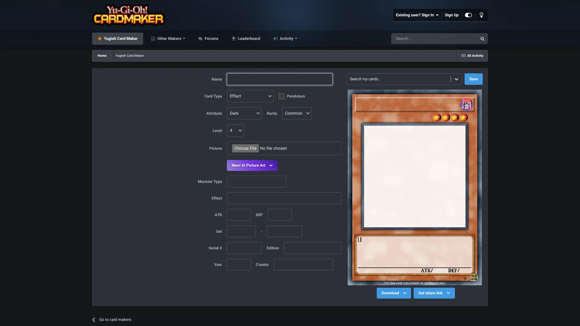 CardMaker - Yugioh Card Maker | i10X