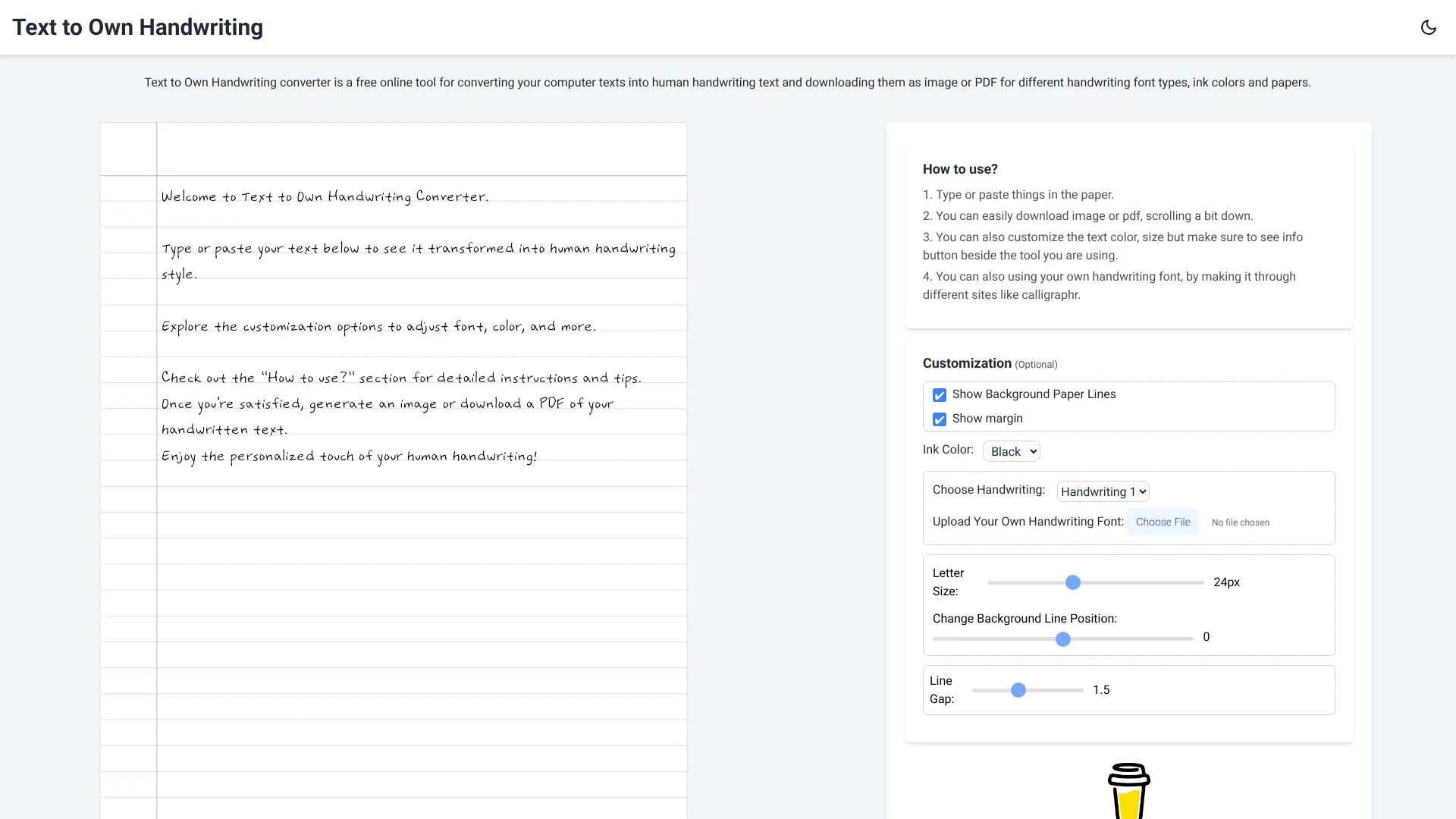 Text to Own Handwriting Converter — Short Version | i10X