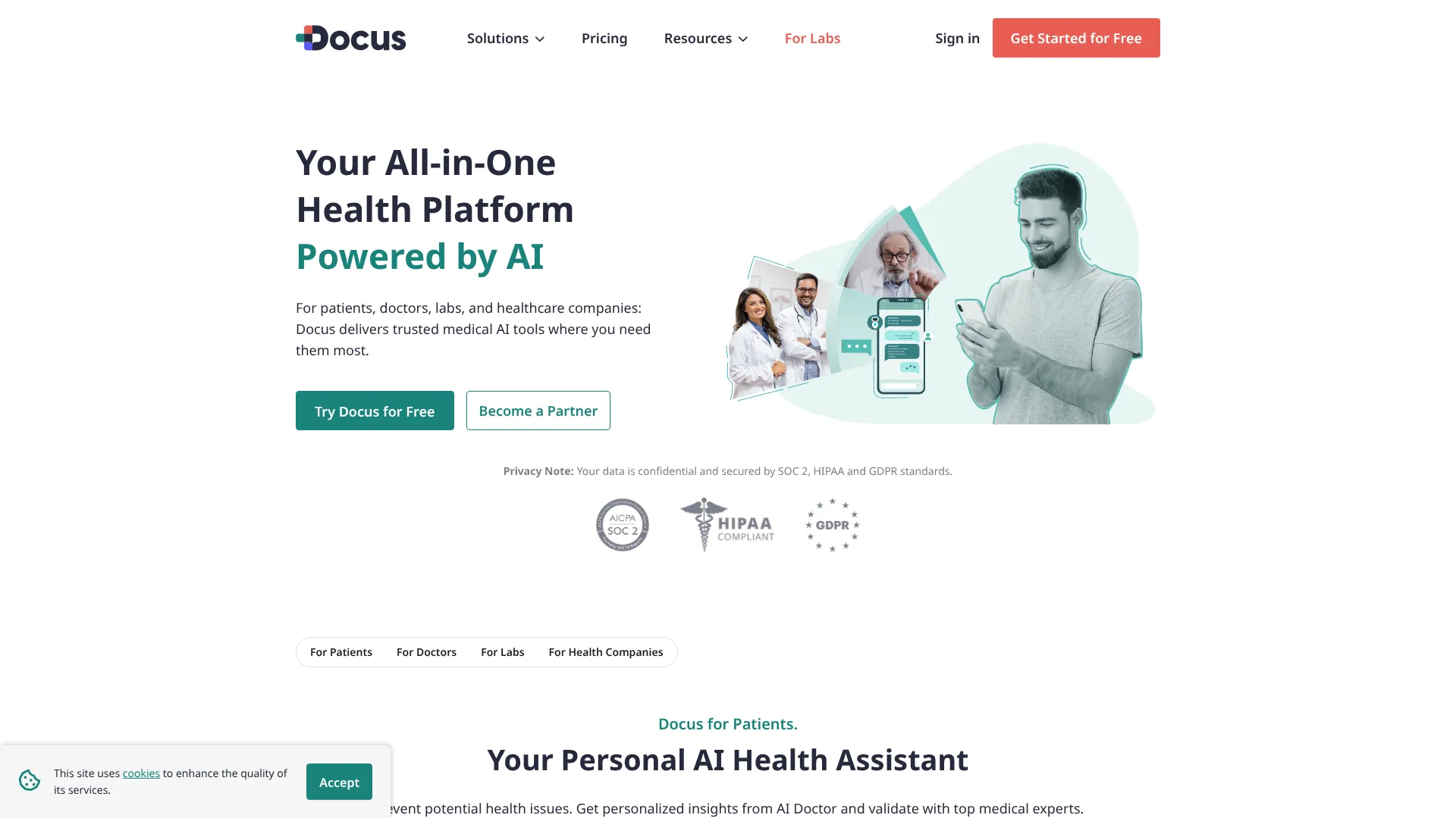 Docus AI Symptom Checker | i10X