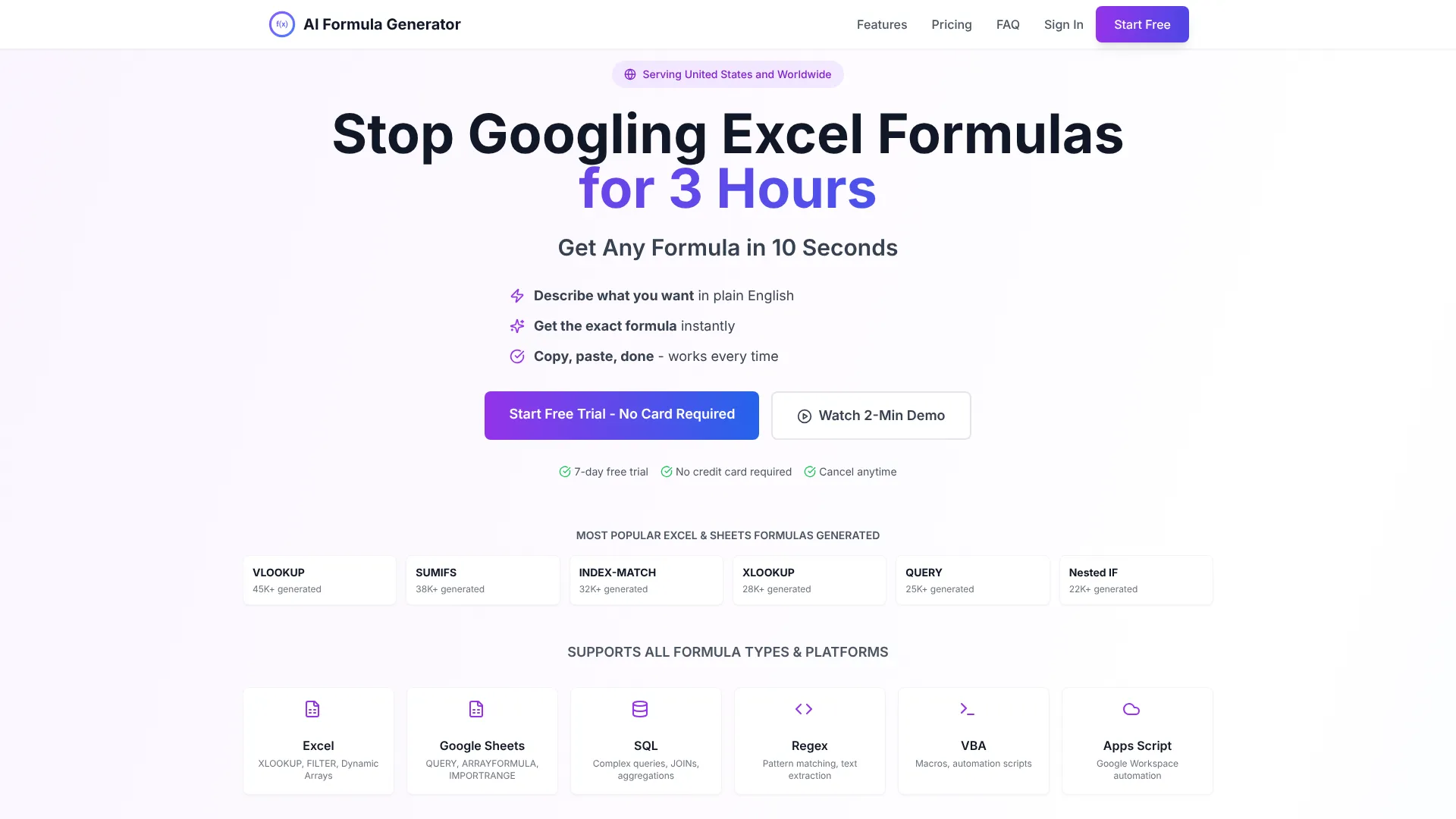 AI Formula Generator | i10X
