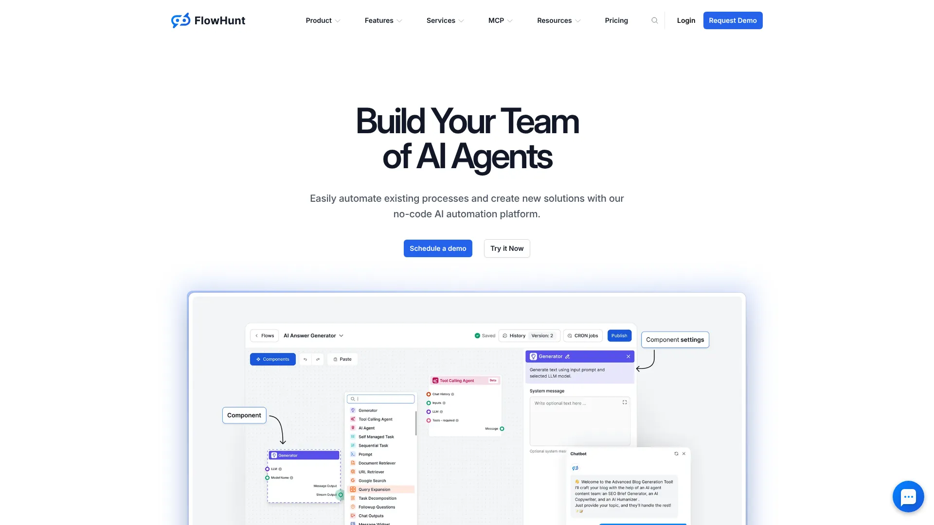 FlowHunt AI Email Template Generator | i10X