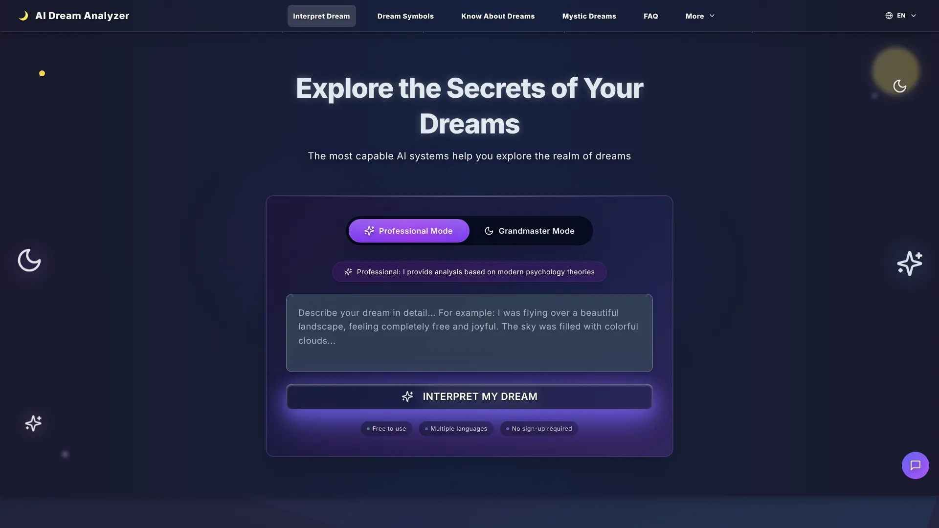 AI Dream Analyzer | i10X