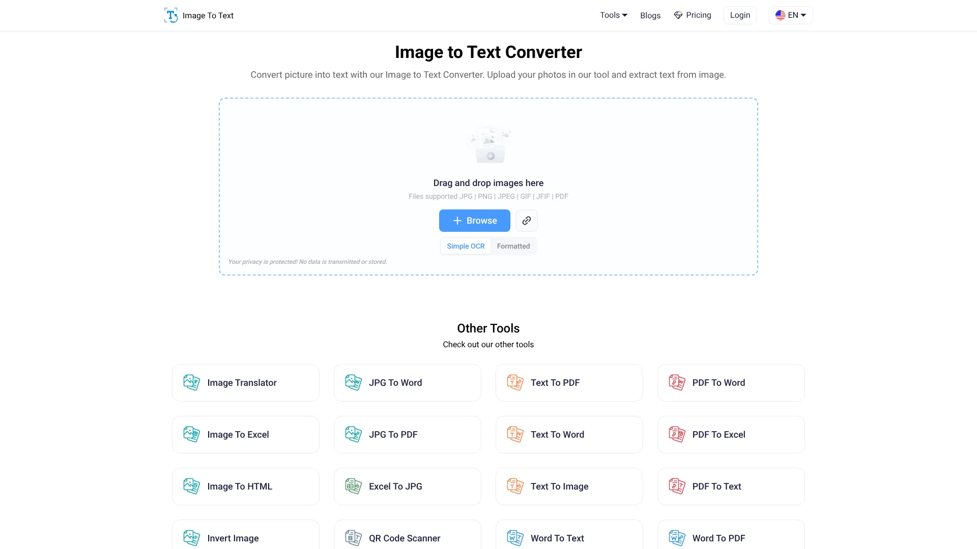 Image to Text Converter | i10X