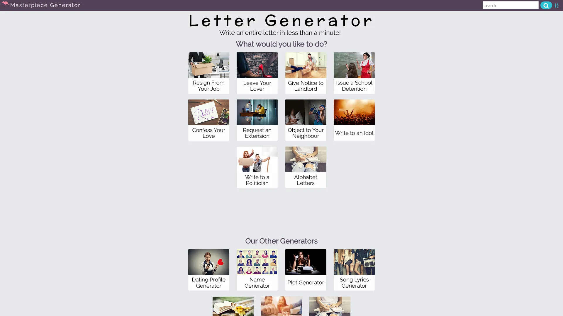 Letter Generator | i10X