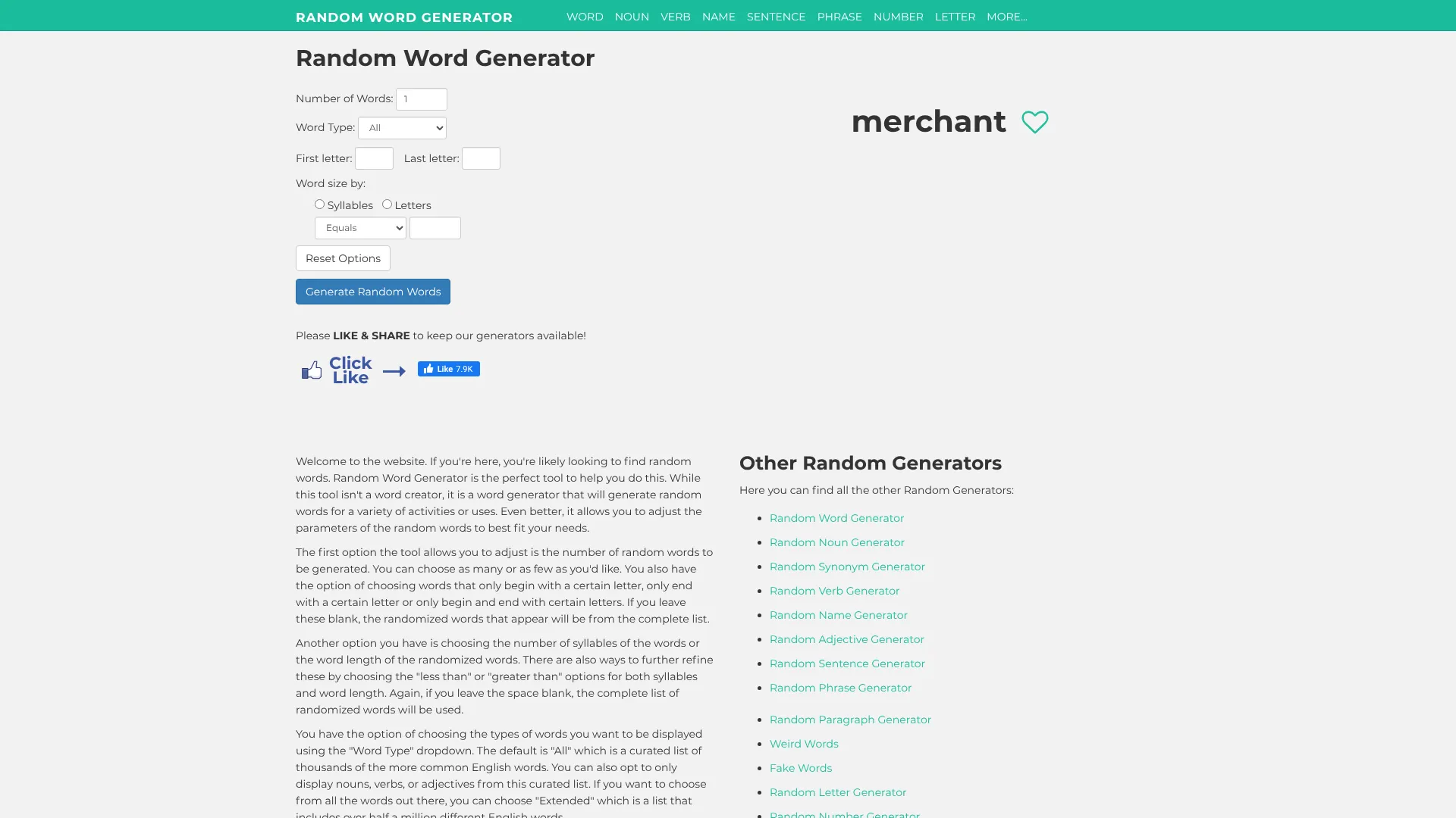 Random Word Generator | i10X