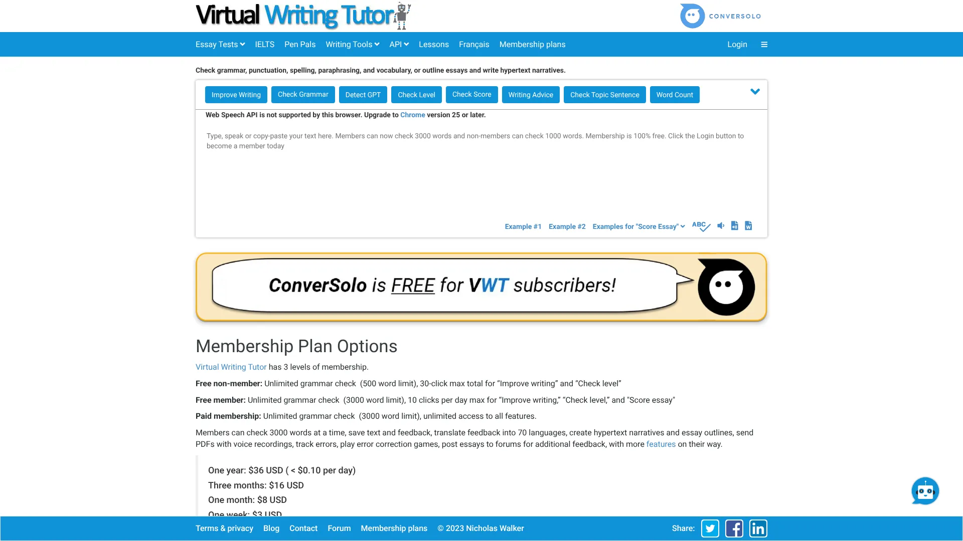 Virtual Writing Tutor | i10X