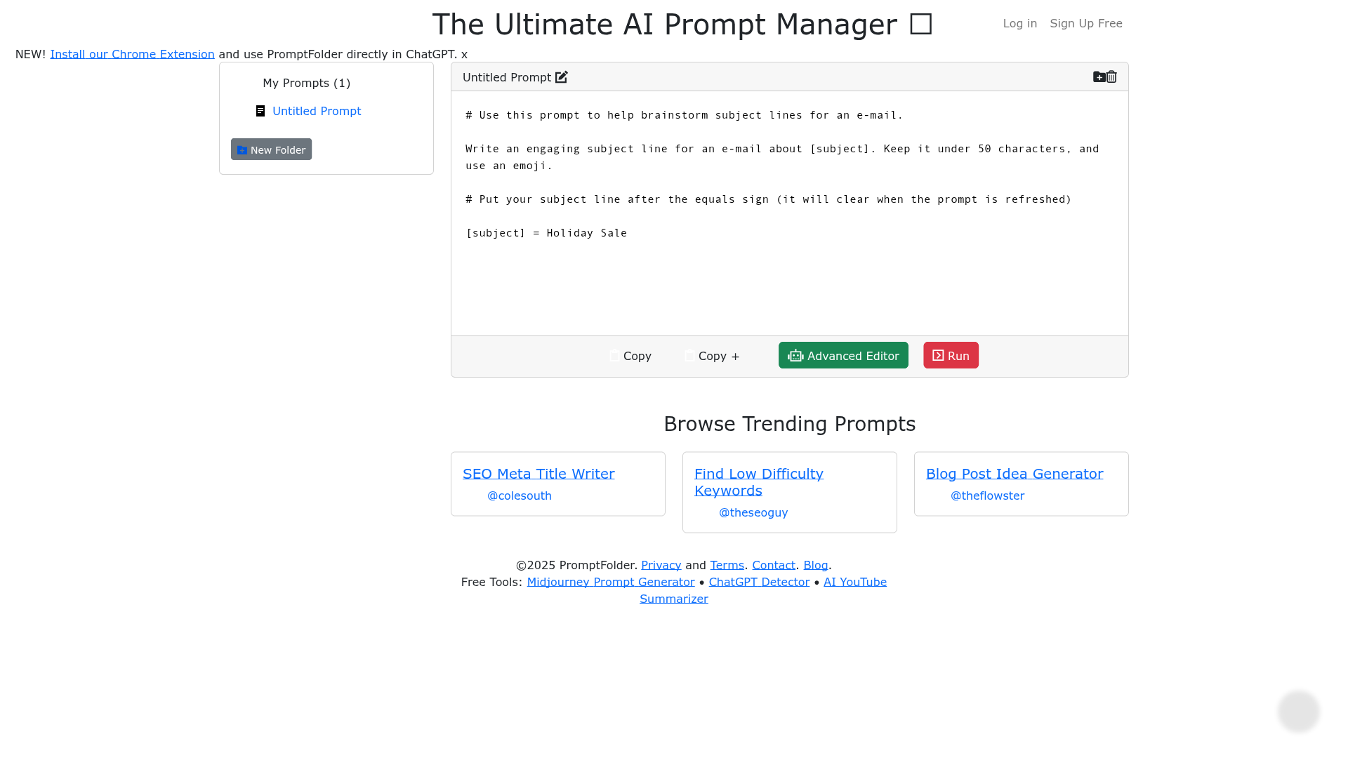 PromptFolder | i10X
