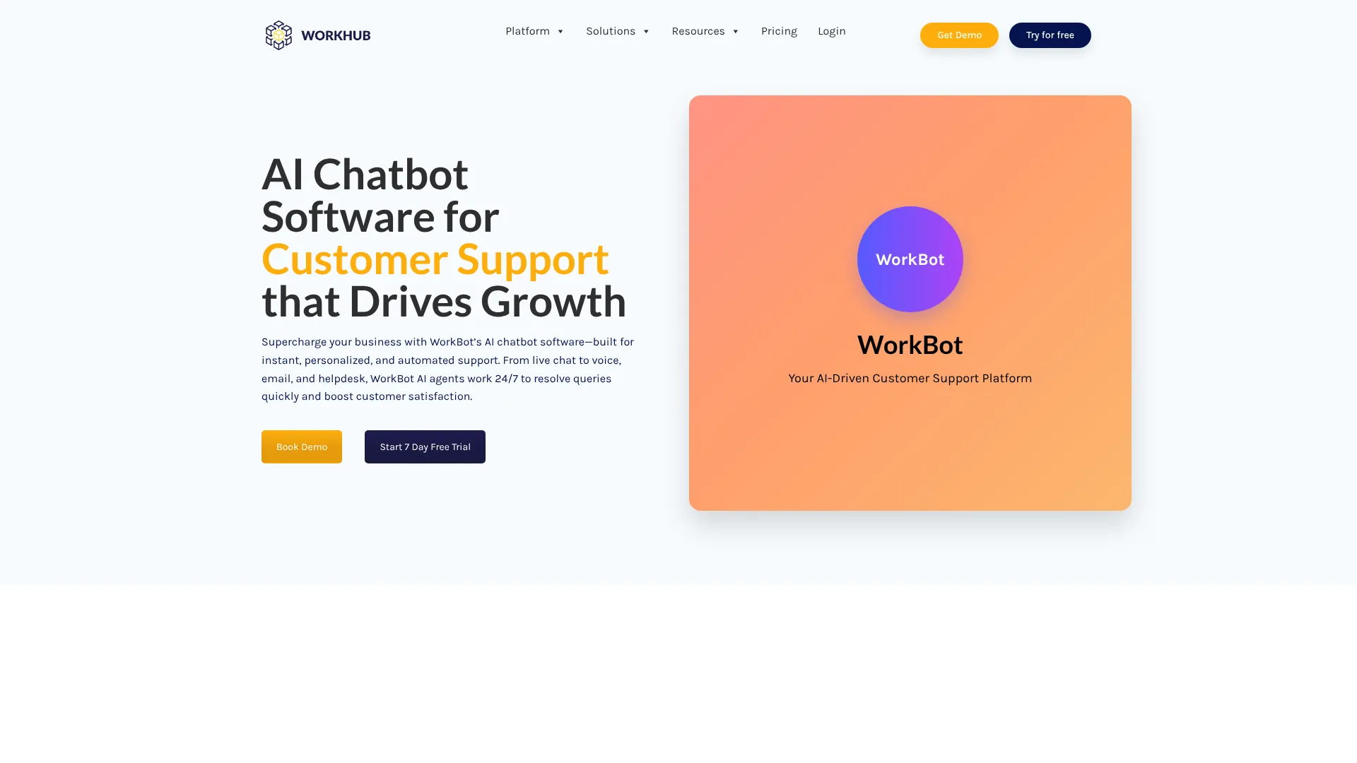 WorkBot AI Chatbot Platform | i10X