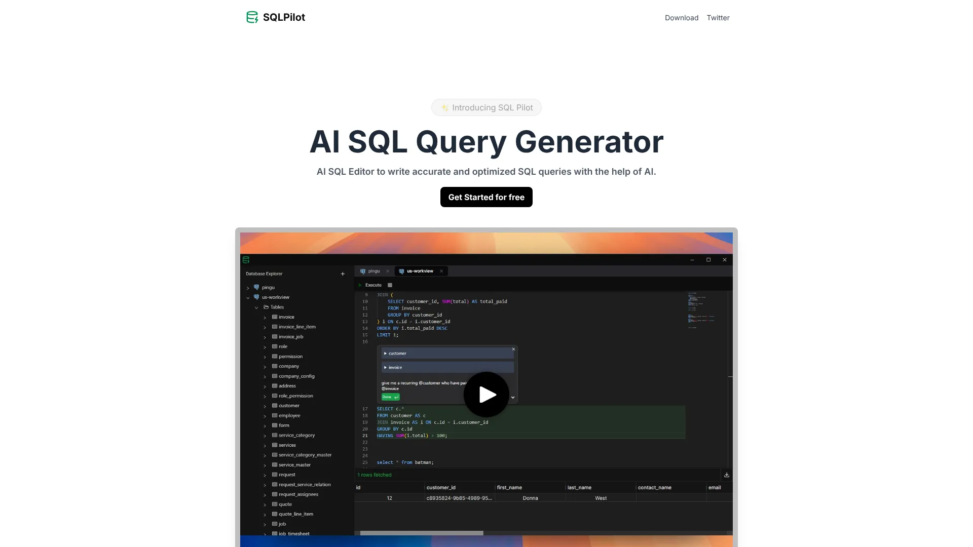SQL Pilot | i10X