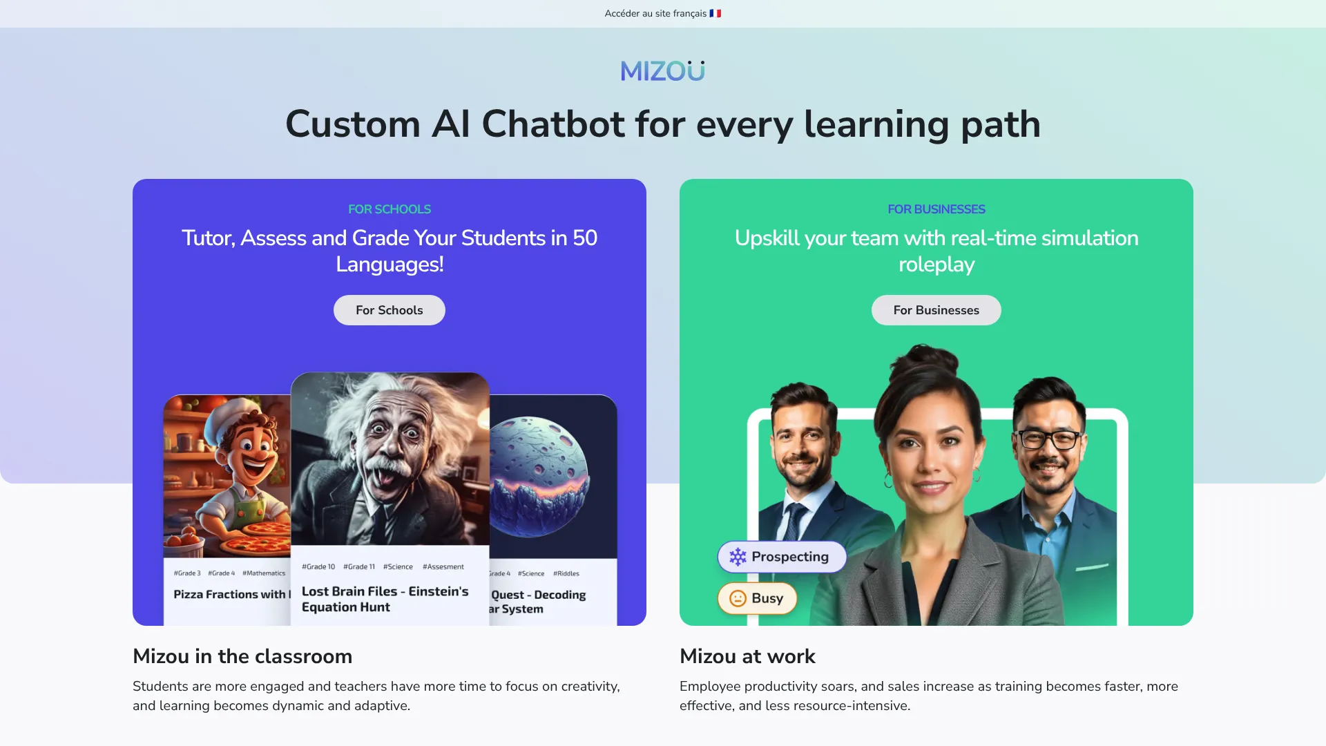 Mizou — Custom AI Chatbot | i10X