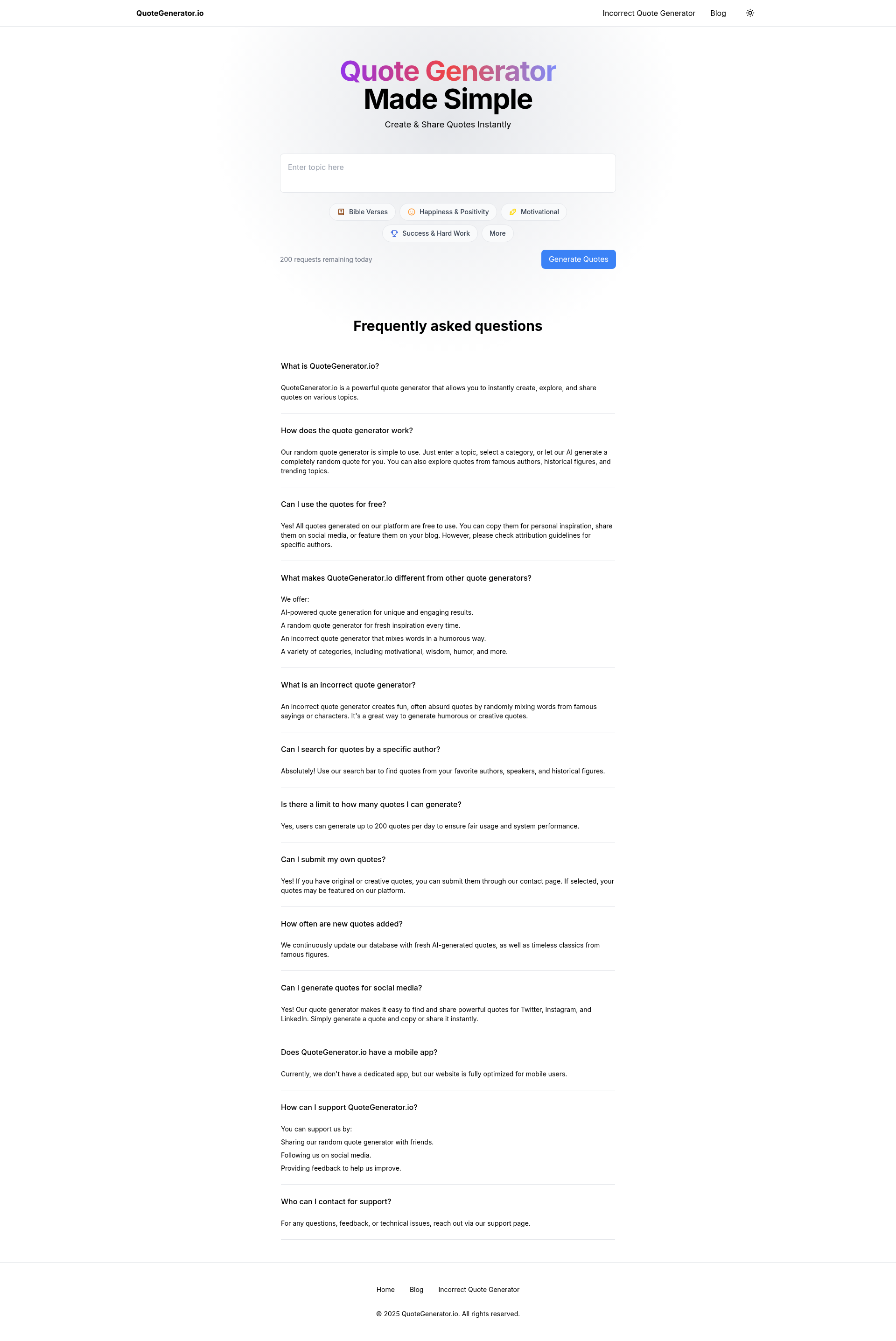 QuoteGenerator.io | i10X