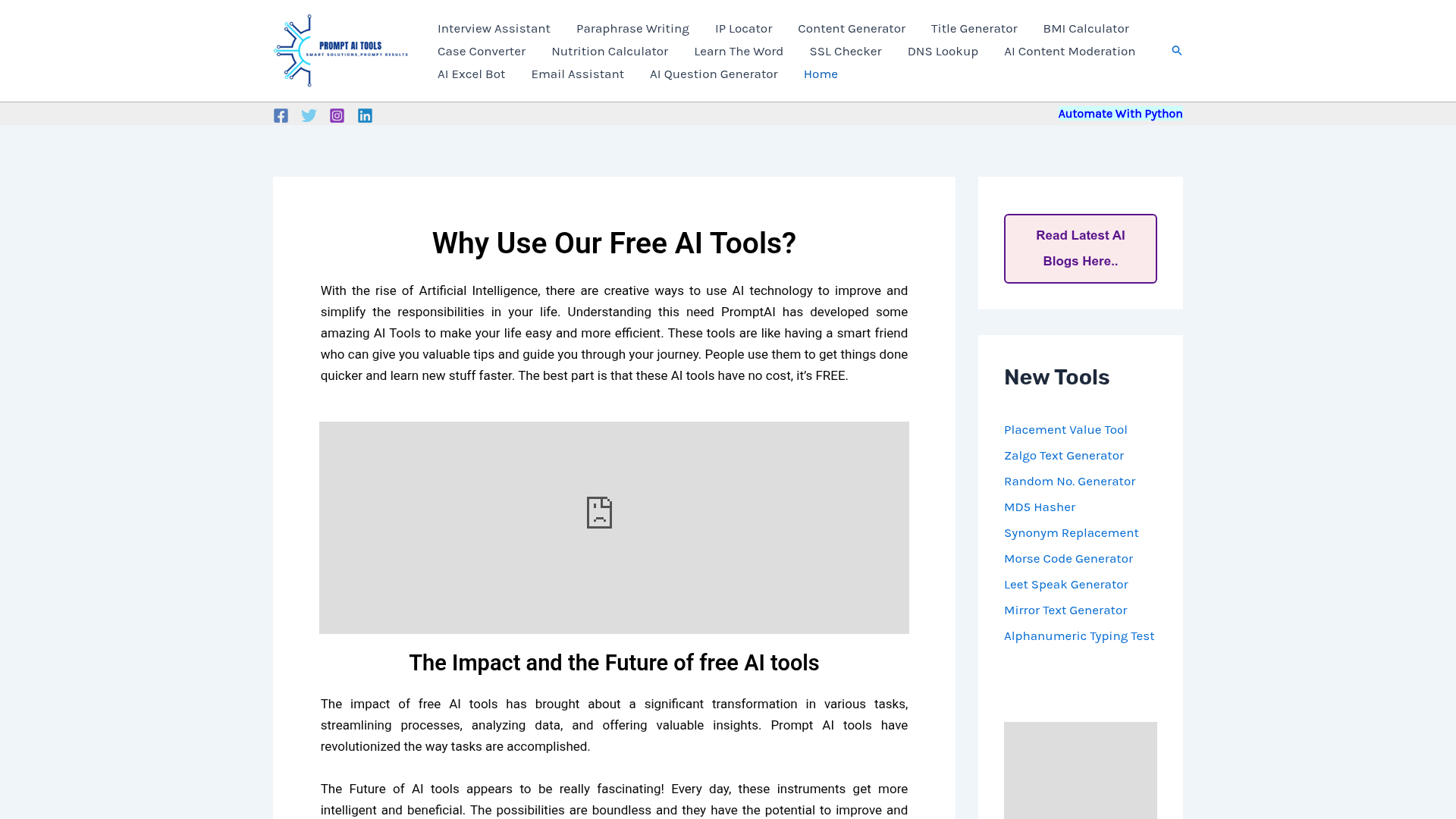 Prompt AI Tools | i10X