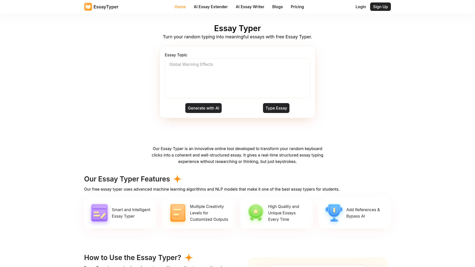 EssayTyper | i10X