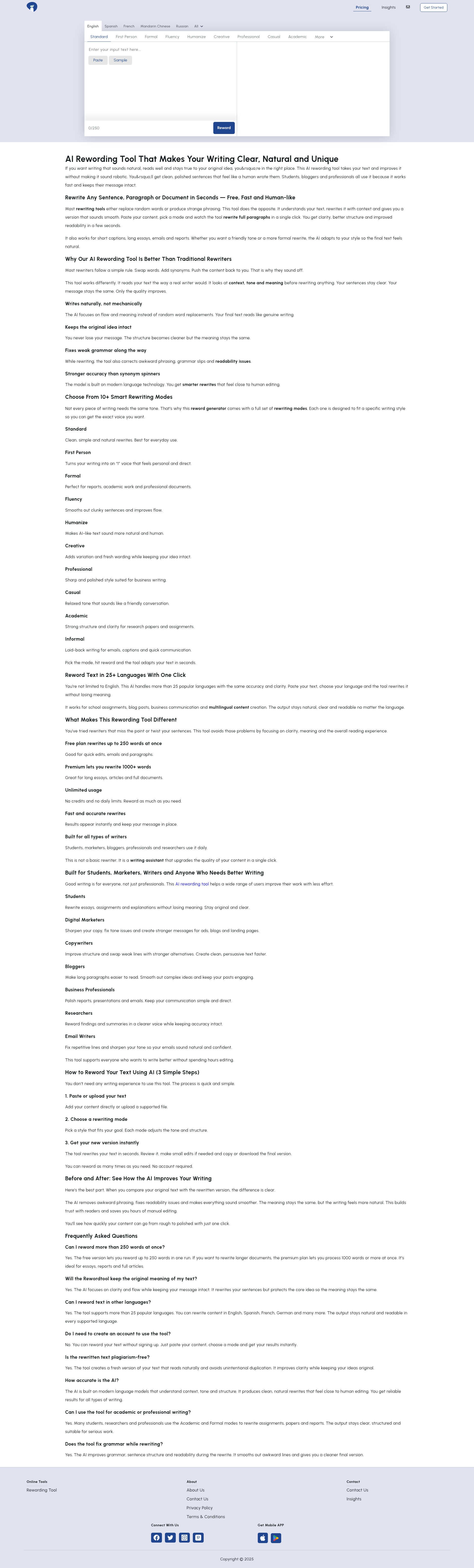 Rewording Tool | i10X