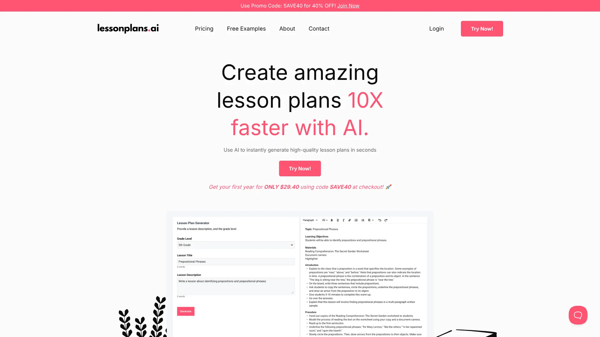 LessonPlans AI | i10X
