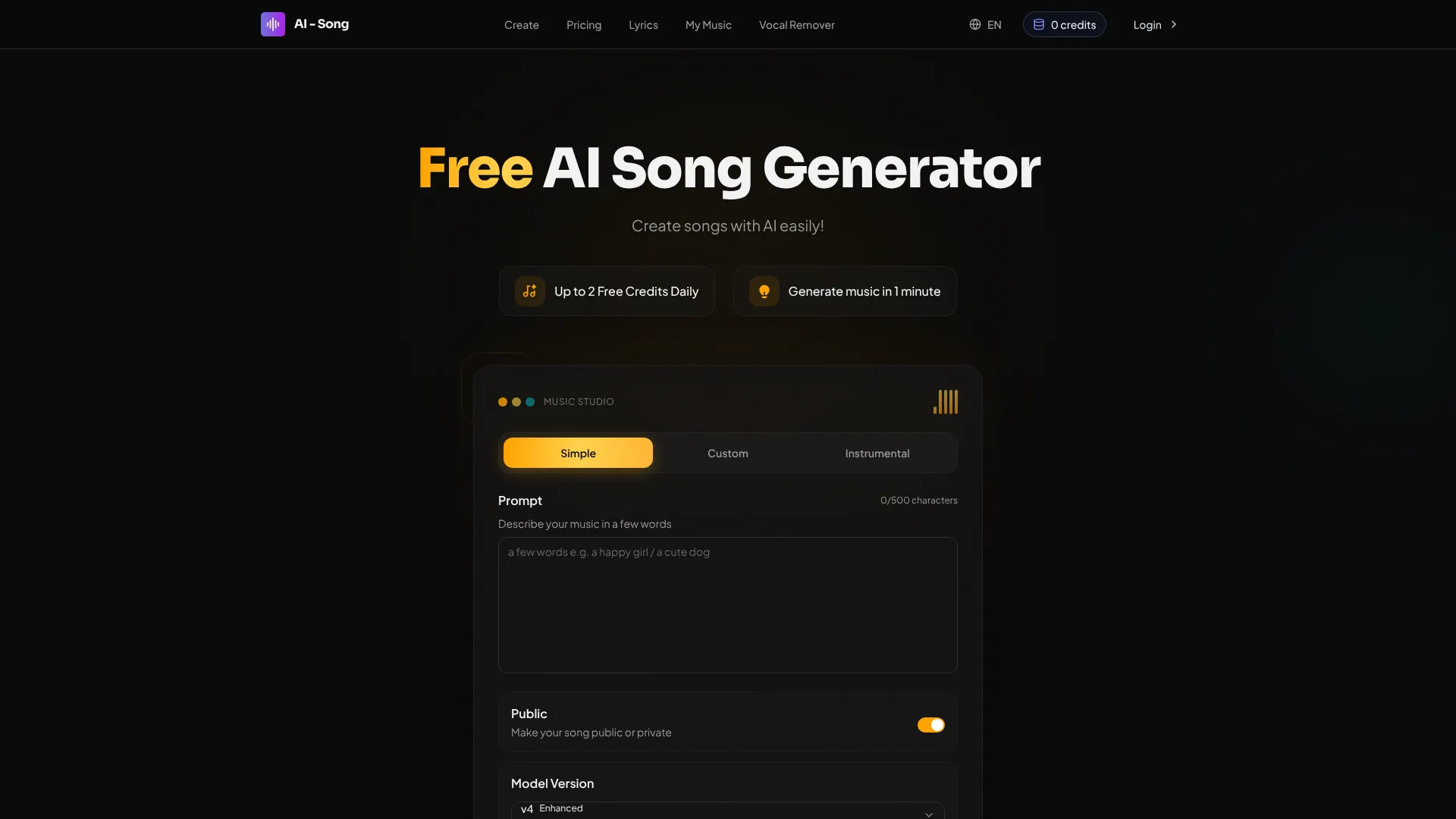 Free AI Song Generator | i10X