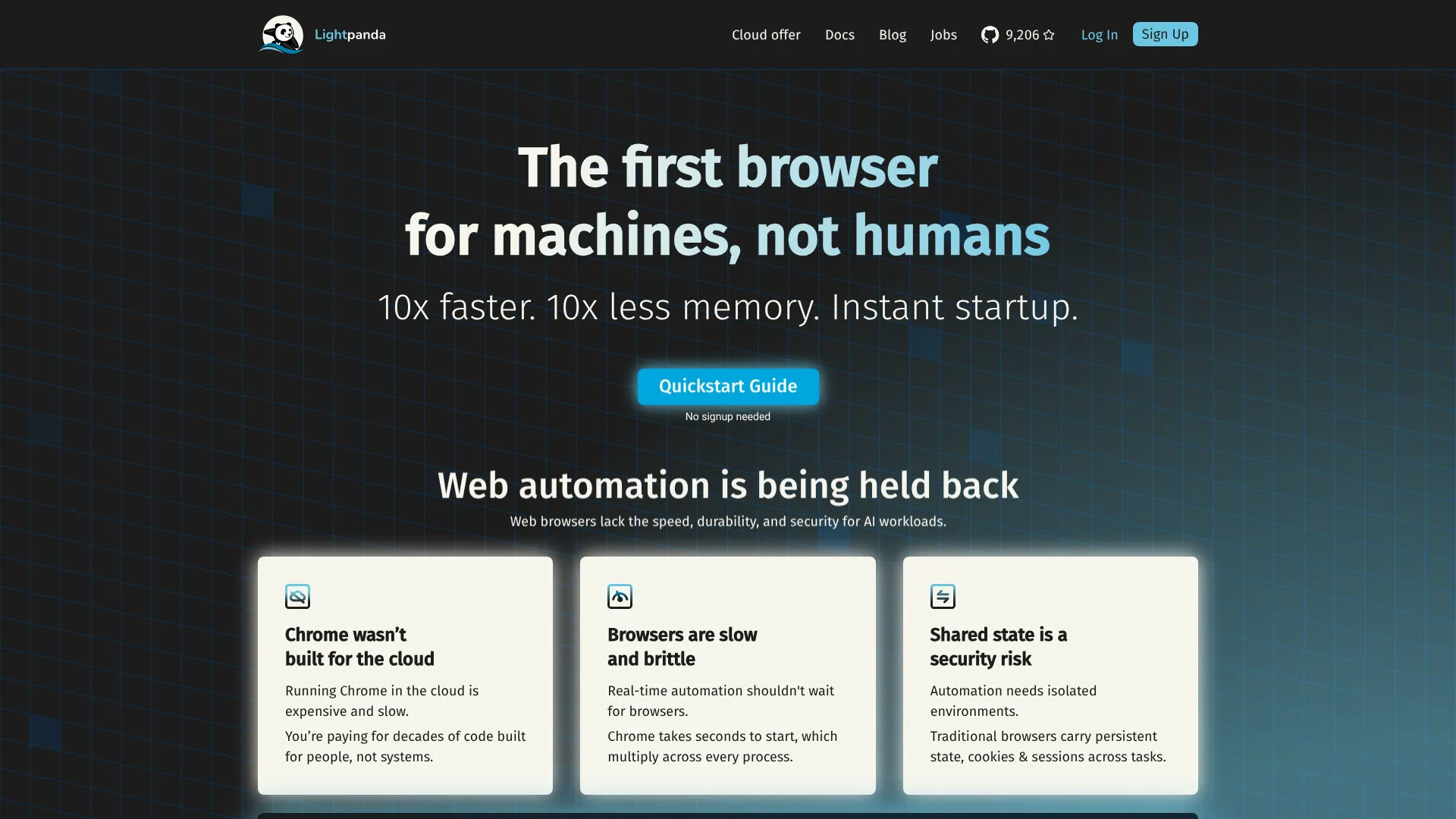 Lightpanda — browser for machines (10x faster, 10x less memory) | i10X